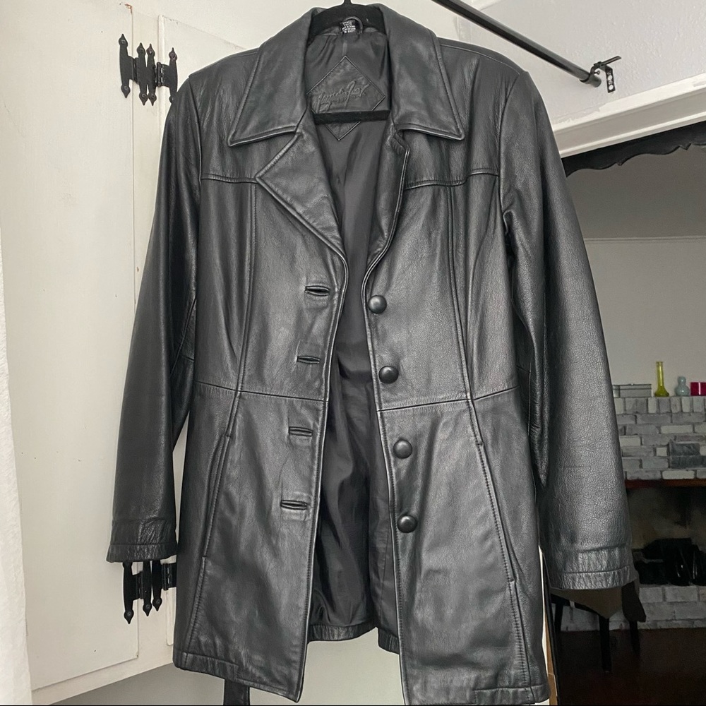 Leather blazer